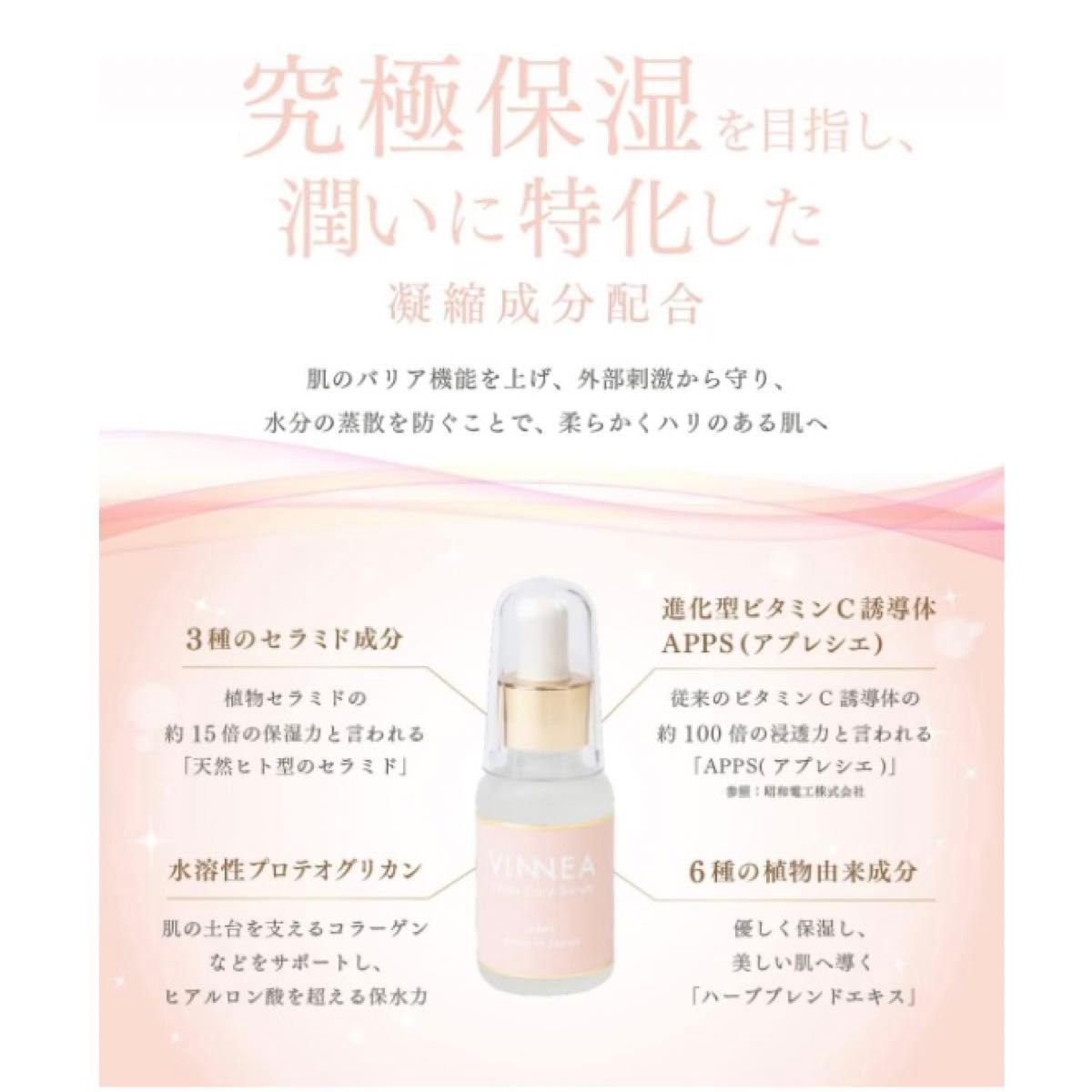 VINNEA ヴィネア 美容液 高保湿 シワ 無香料 無添加 日本製 30ml