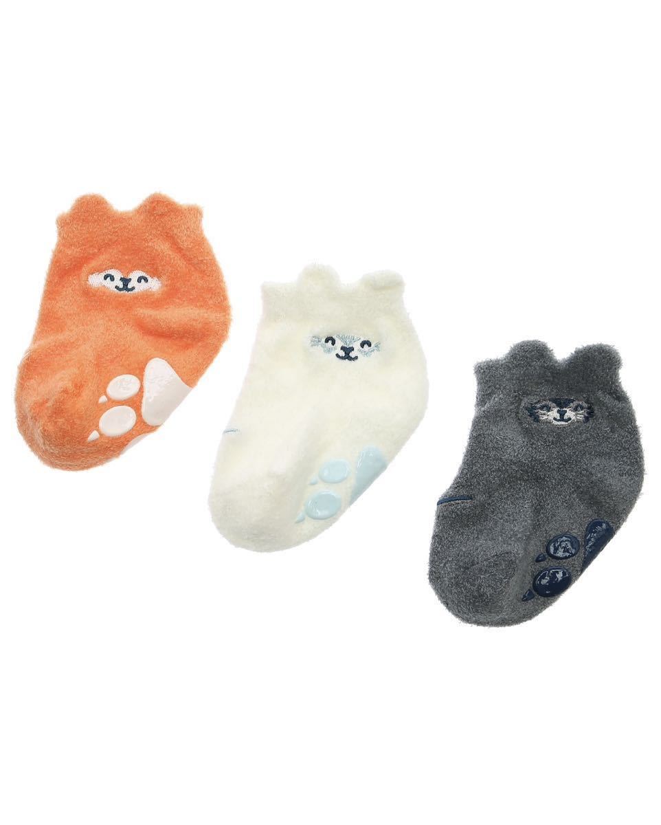  new goods NIKE Nike baby animal socks 3 pairs set socks mo Como ko80 90 12 months ~24 months 