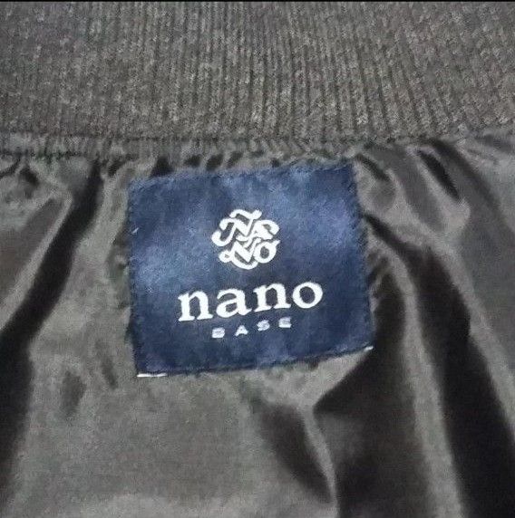 【新品】23800円　ナノユニバース　nano BASE　ダークグレースタジャン 襟くるみボタン＆フロつや消しボタンスナップボタン