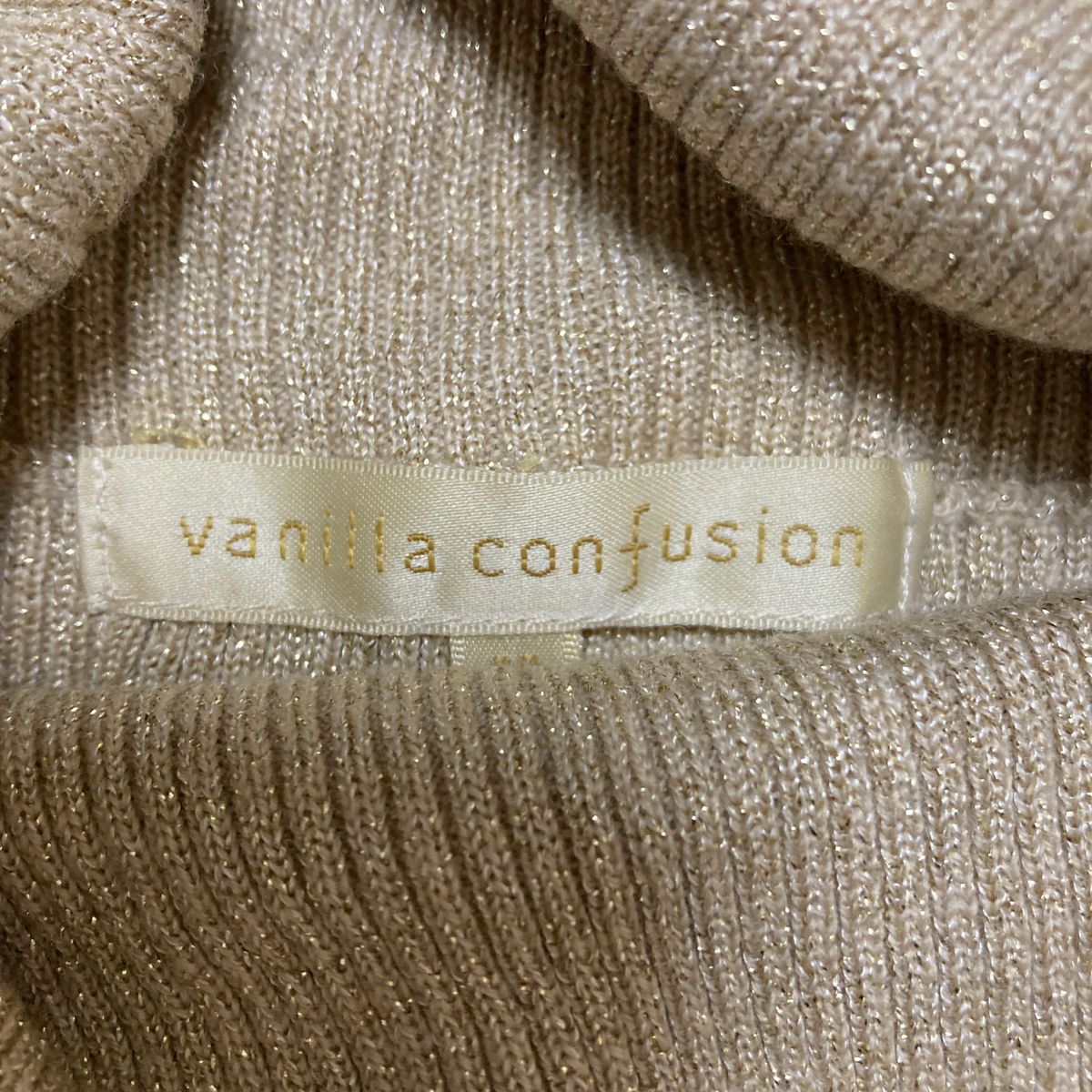 vaniiia confusion ヴァニラコンフュージョン ラメ ハイネック セーター サイズ38