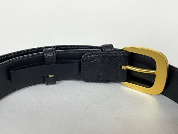 L330-K54-66 Salvatore Ferragamo/サルヴァトーレフェラガモ ファッション ベルト 4614 ブラック/黒 (最短)87-(最長)87cm②_画像4