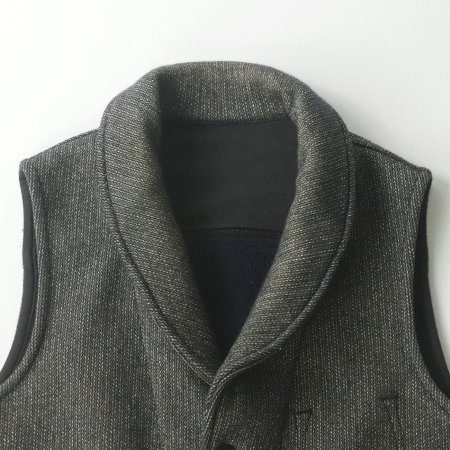 極美品 日本製 Brown’s Beach Jacket ブラウンズビーチジャケット BR-1002 BEACH VEST ビーチクロス ベスト 40 JP:M-L ごま塩_画像2