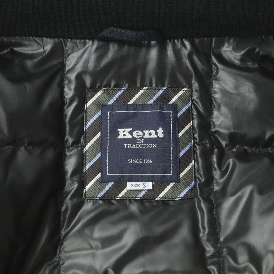 極美品 KENT IN TRADITION ケント シベリア産ダック使用 サキソニーウール ダウンジャケット 紺 ネイビー S パーカ メンズ_画像6