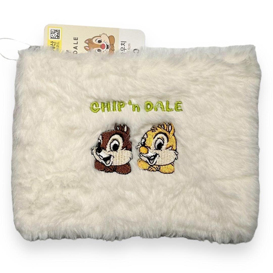 韓国 ダイソー 日本未入荷 クラリス チップ デール ポーチ 2個 ディズニー 新品 未使用 Disney チデ CLARICE CHIP DALE ホワイト イエロー_画像4