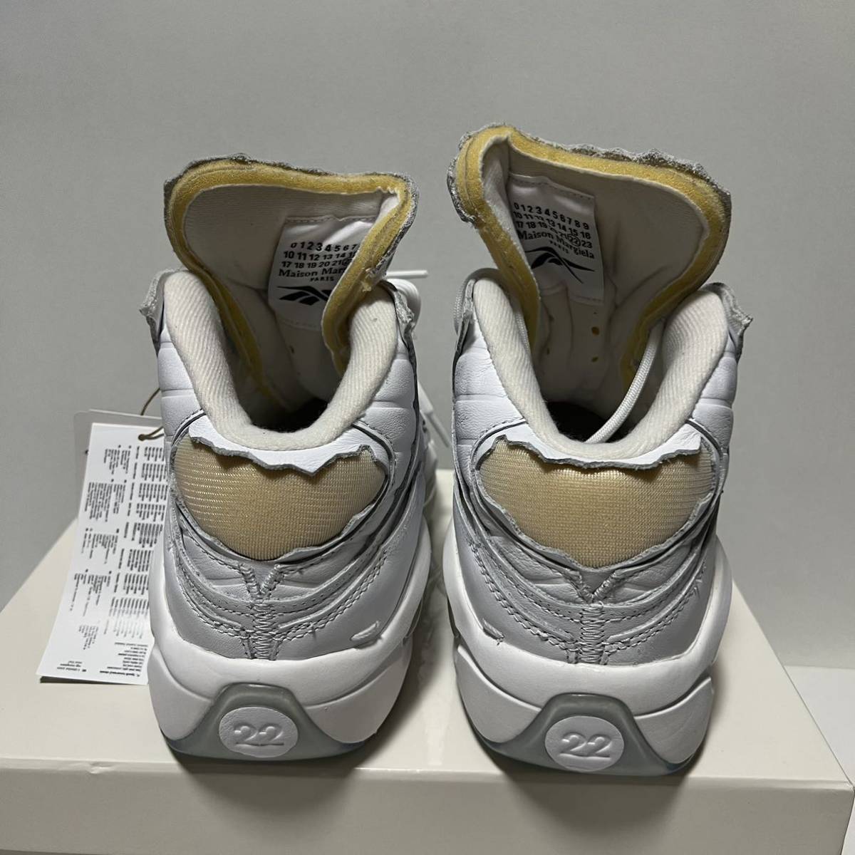 新品 Maison Margiela Question Mid Memory Of Basketball Reebok メゾンマルジェラ リーボック US7 25cm ユニセックスの画像3