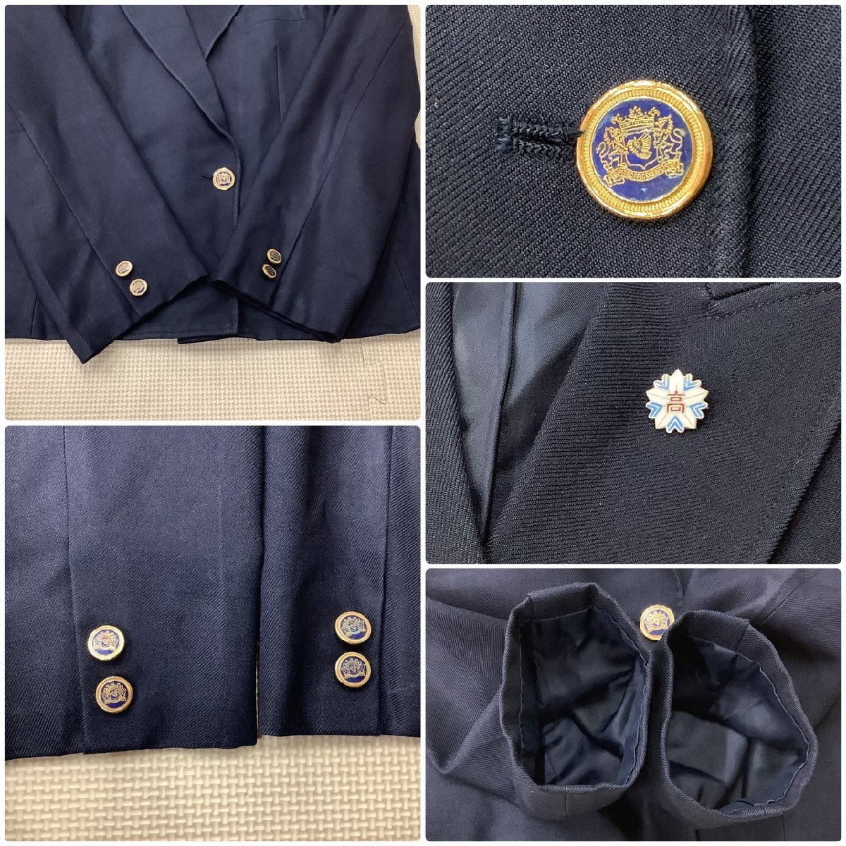 I236/Y(中古)山形県 上山明新館高校 女子制服7点 /校章/13-1/W69 I236/Y(中古)山形県 上山明新館高校 女子制服7点 /校章/13-1/W69