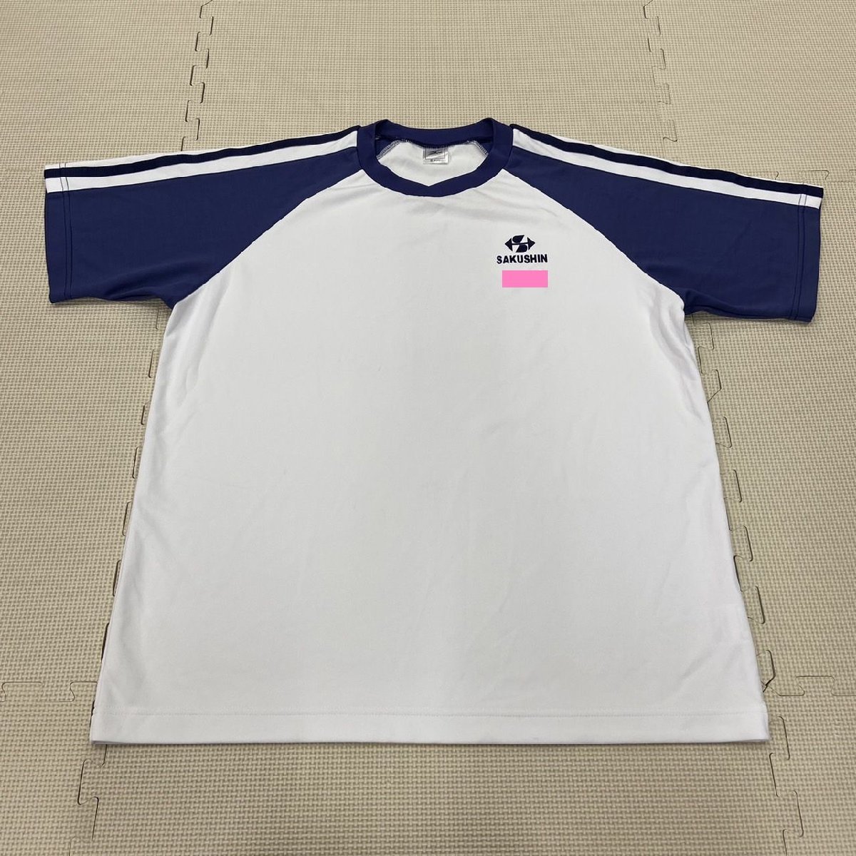 Y313/T605 ( used ) Tochigi prefecture work new .. high school gym uniform 4 point / old design /O/ long sleeve /tore shirt / short sleeves / shorts /. gray / navy blue / man ./. industry raw goods / largish 