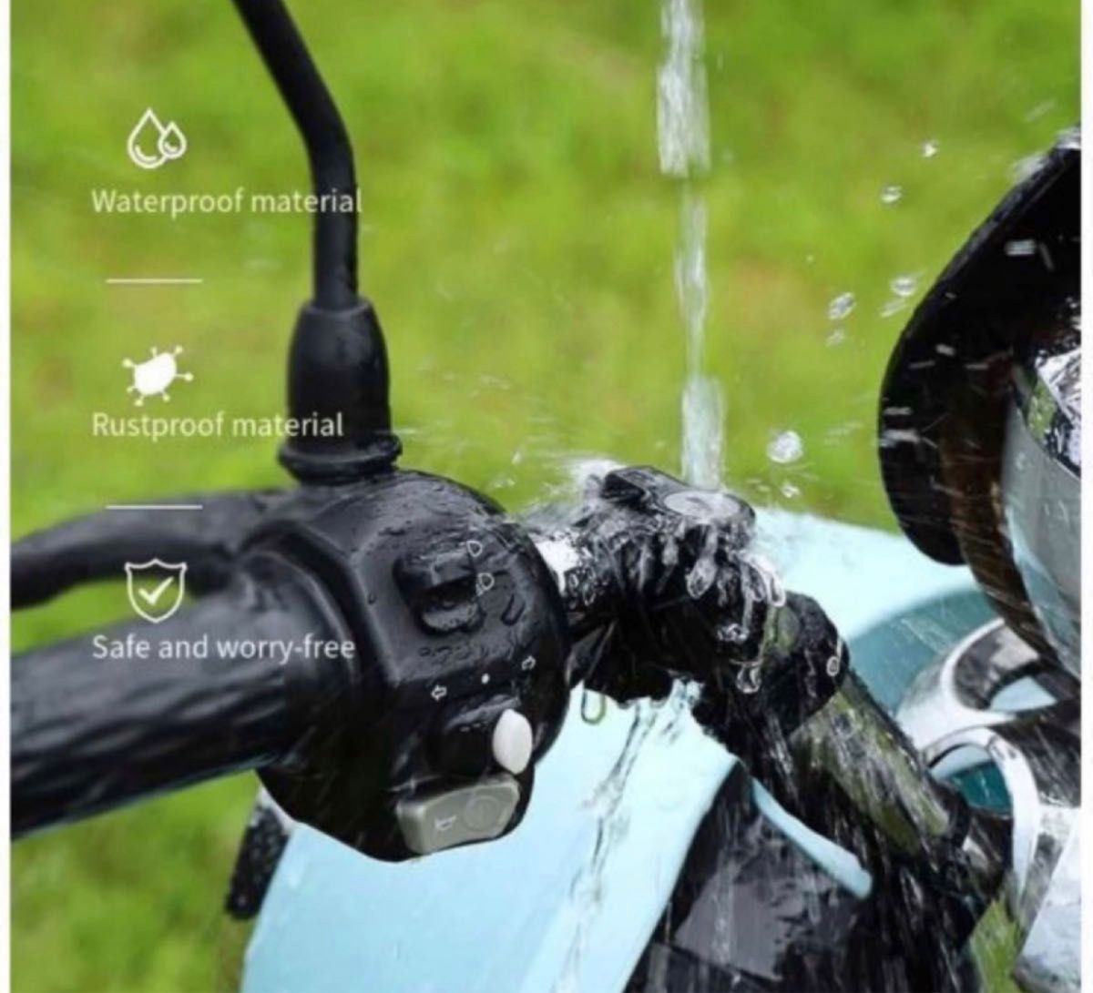 ヘルメット ホルダー ロック 自転車 バイク オートバイ 盗難防止 防水