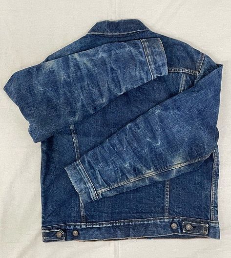 70's 米国製 ビンテージ リーバイス LEVI'S デニムジャケット 70505 -0317 4th ケアタグ ブランケット 着丈60 身幅58 46-44位 [ta-0950]_画像10