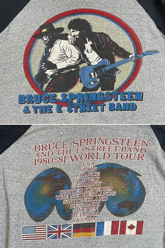 80's バンドT ブルース・スプリングスティーン Bruce Springsteen and The E Street Band 1980-81 ワールドツアー ラグラン [l-0433]_画像8