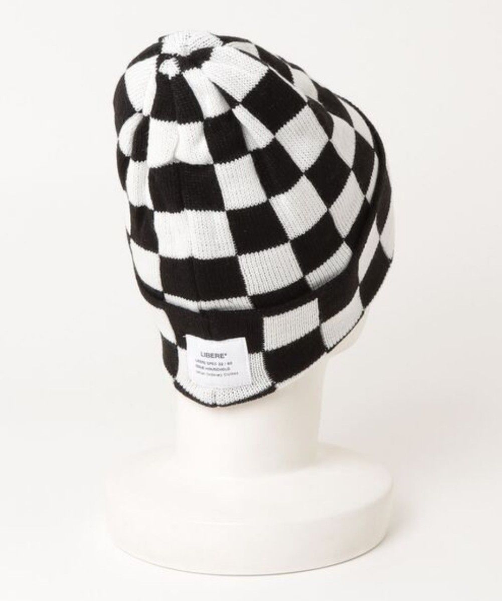 ■新品■LIBERE リベーレ ニットキャップ 帽子 ビーニー CHECKERBOARD 定価5,500円