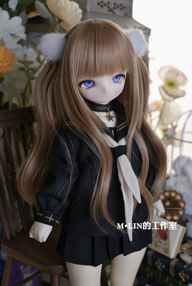 BJDドール用ウィッグ 8-9インチ MDD/kumako/DDサイズ通用 1/3 全4色 球体関節人形 doll_画像8