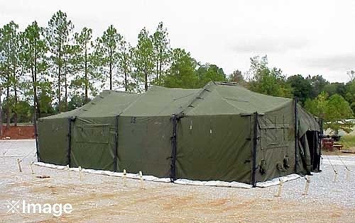 SALE【米軍放出品】☆シェルター 大型テント ミリタリー 指揮所テント 軍用テント キャンプ アウトドア 野営 イベント 防災 集会所 ☆WL22D_画像1