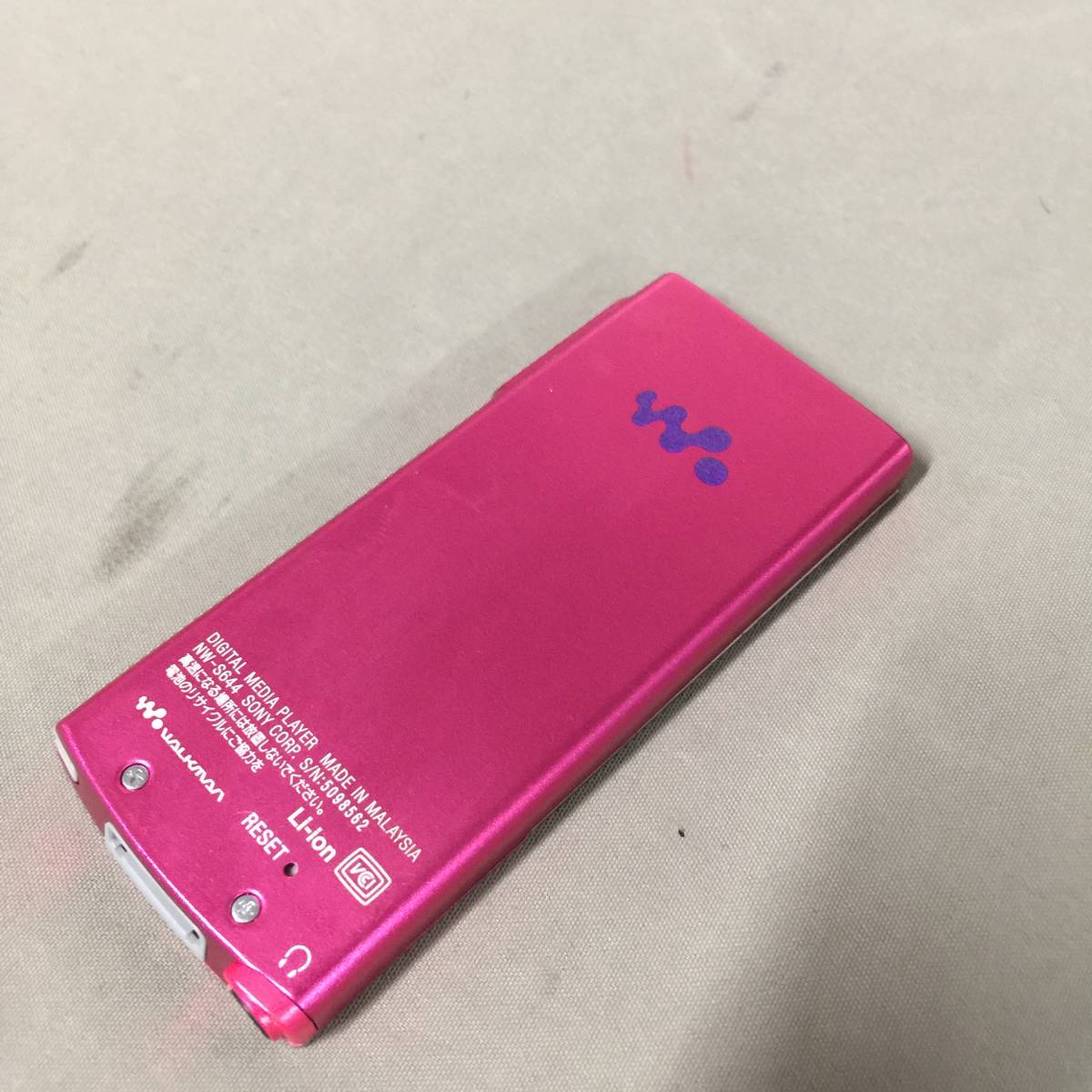 ●SONY ソニー WALKMAN ウォークマン NW-S644 16GB スピーカー SRS-NWGT014S ピンク　【23/1220/01_画像3