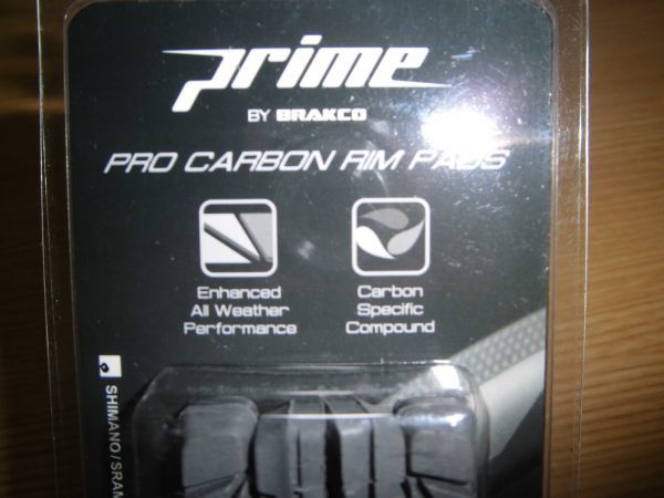 Prime カーボン シマノ スラム用 リムブレーキパッド (4個セット) ブレーキシュー カーボンリム SRAM_画像4