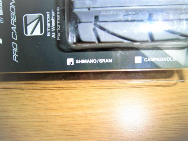Prime カーボン シマノ スラム用 リムブレーキパッド (4個セット) ブレーキシュー カーボンリム SRAM_画像3