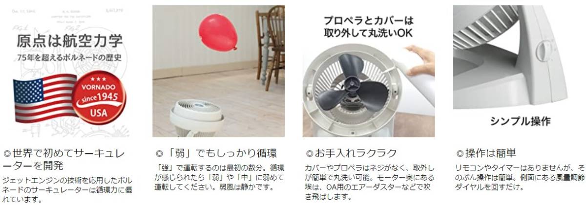 [ new goods ]bo Rene -do(VORNADO) circulator 630-JP 30 tatami white 