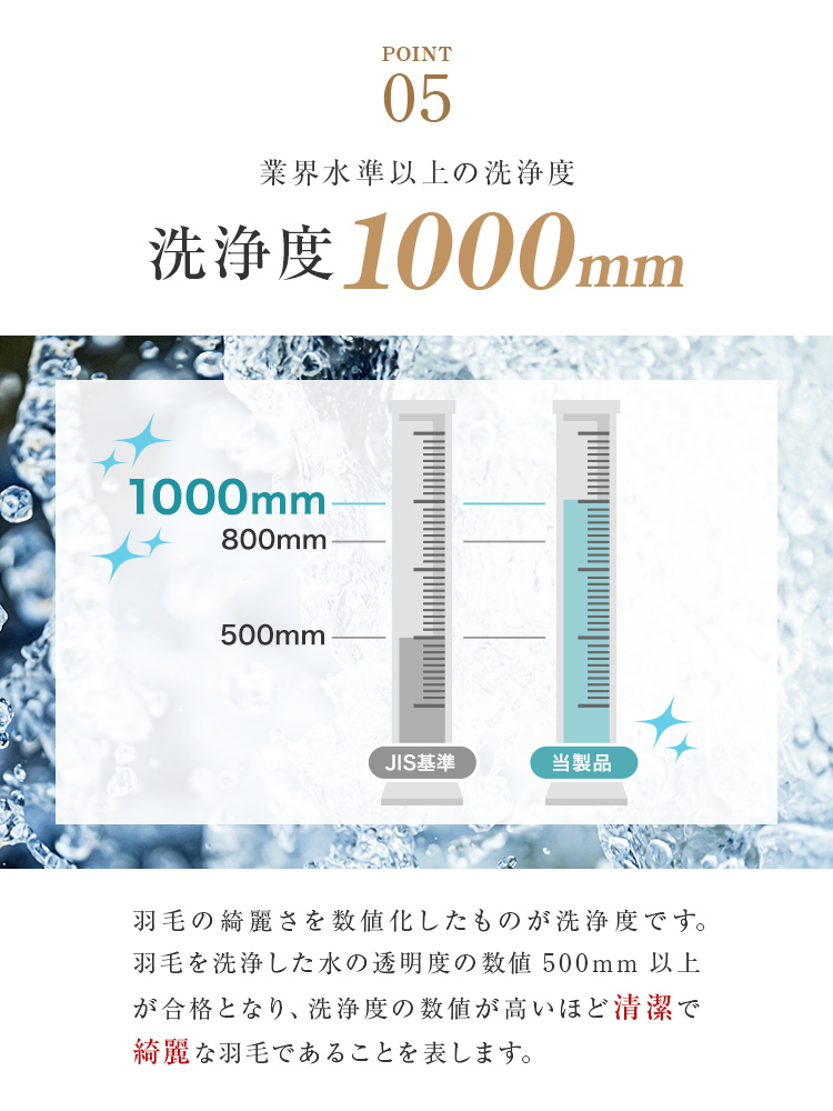 日本製 羽毛布団 シングル ホワイトダックダウン90% エクセルゴールドラベル GFマーク 暖かい 抗菌 防臭 防ダニ 羽毛 掛け布団 布団 寝具_画像9