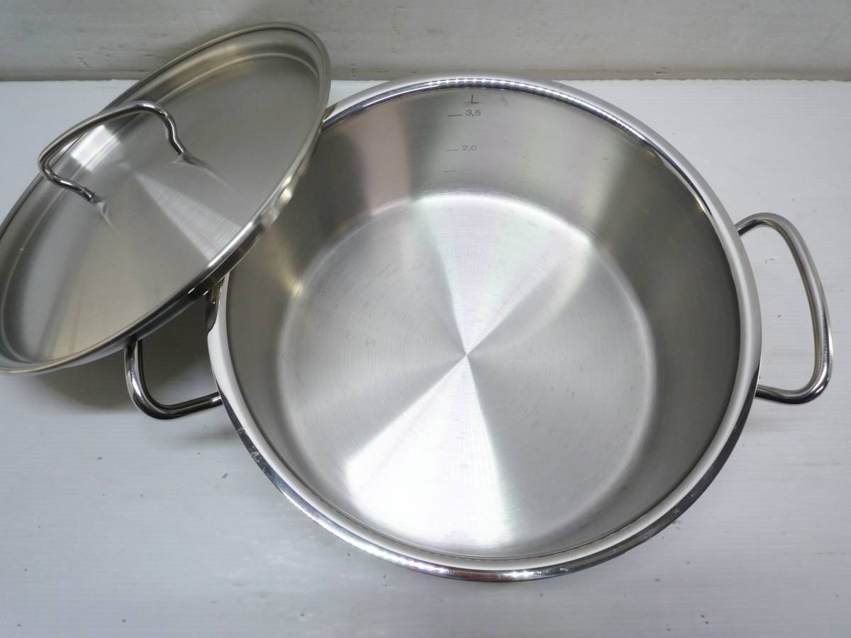 １円～セール N7120ta 美品 Fissler/フィスラー ステンレス 両手鍋 CookStar 18-10_画像2