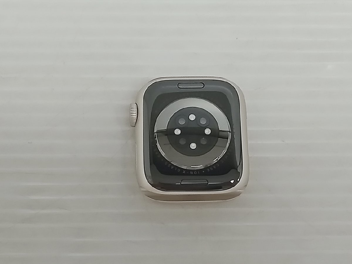 [8A-512-001-1] Apple アップル Apple Watch 8 41mm GPSモデル スターライト MNP63J/A バッテリー最大容量100% 動作確認・初期化済み 中古_画像4