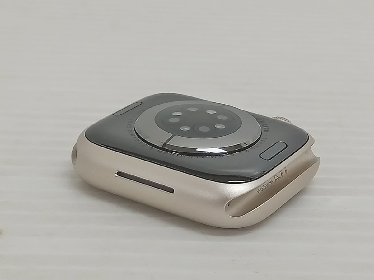 [8A-512-001-1] Apple アップル Apple Watch 8 41mm GPSモデル スターライト MNP63J/A バッテリー最大容量100% 動作確認・初期化済み 中古_画像6
