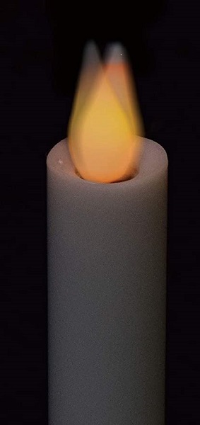 在庫あり リモコン式ローソク ゆらゆら2（2本組）ファイン FIN-806BK 本物の炎のように揺れる 火を使わない LED 蝋燭_画像5