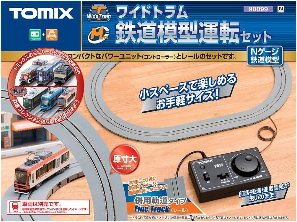 11.7 x 1.5 x 2.9 cm TOMIX Nゲージ ワイドトラム鉄道模型運転セット 90099 鉄道模型 レールセット _画像1