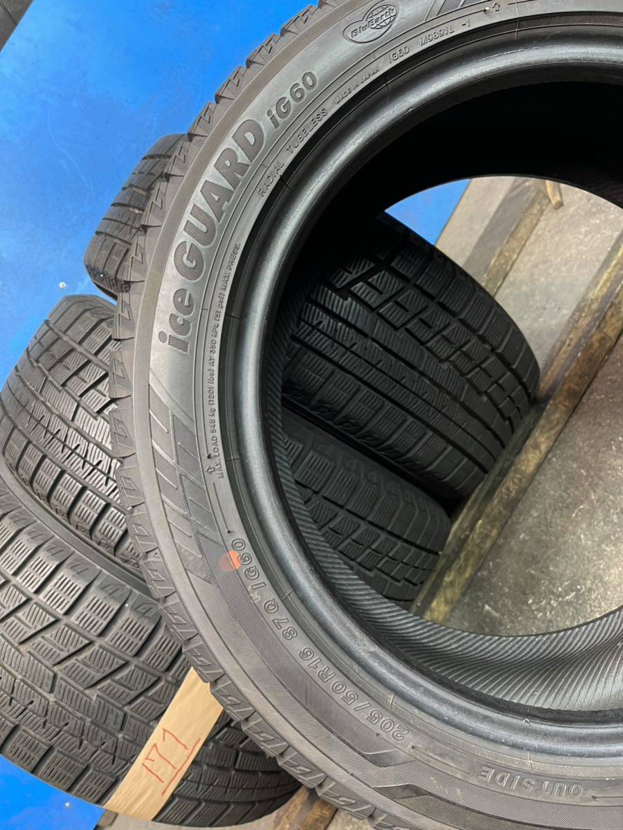 205/50R16 YOKOHAMA ice GUARD IG60 4本セットをバリ山 2019年製_画像8