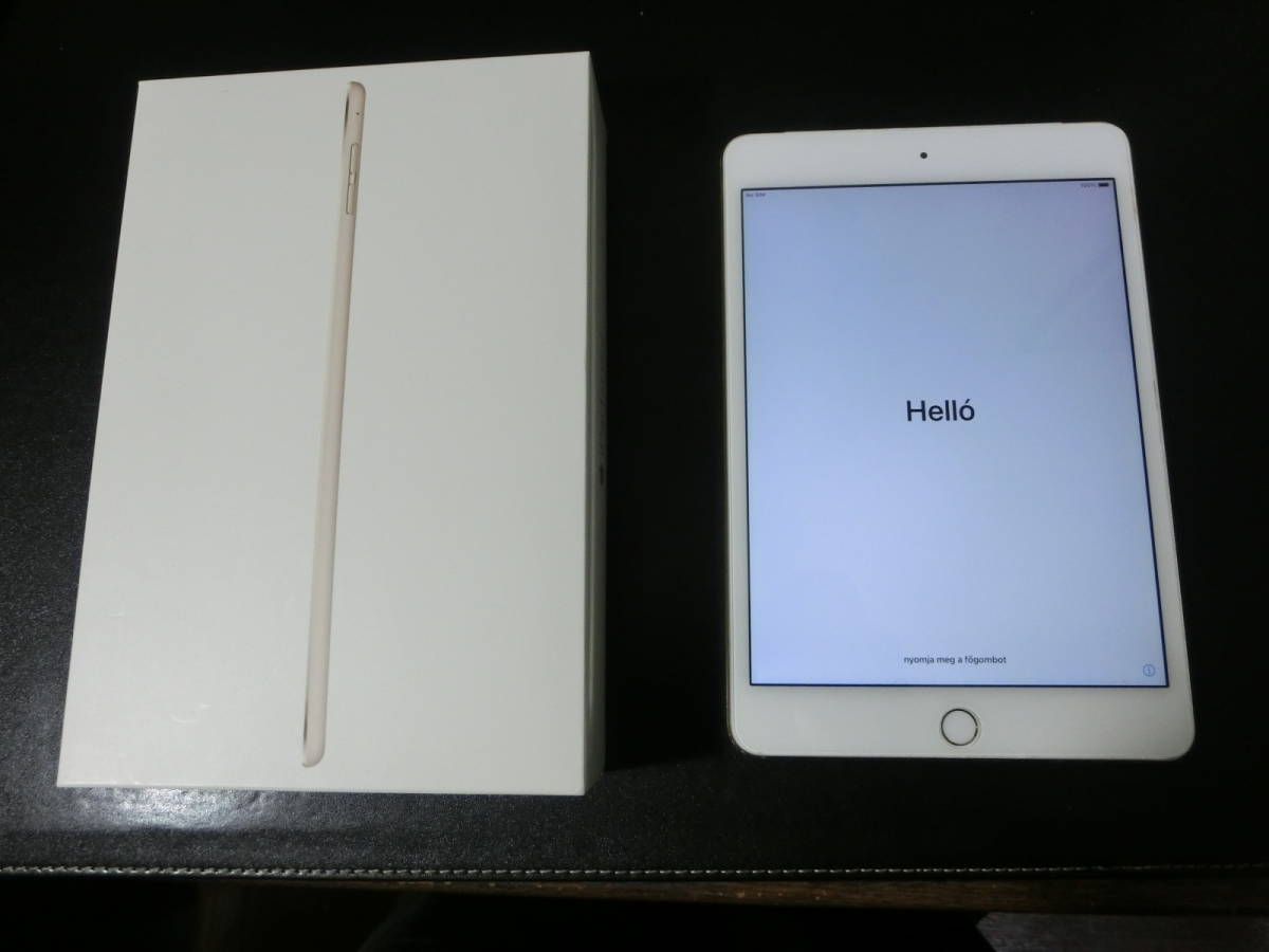 iPad mini 4 Wi-Fi + Cellular 64GB ゴールド A1550 アクティベーションロック解除・初期化済み auで使用