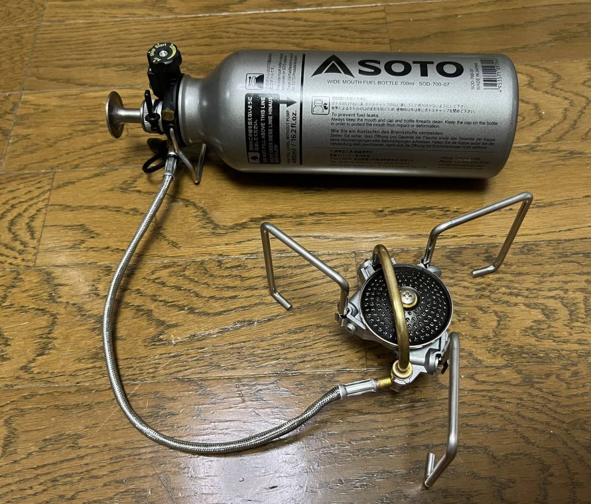 ■　ＳＯＴＯ　ＳＯＤ－３７１　ＭＵＫＡストーブ　予備タンク付き　美品　動作確認済み　レギュラーガソリン　■_画像7