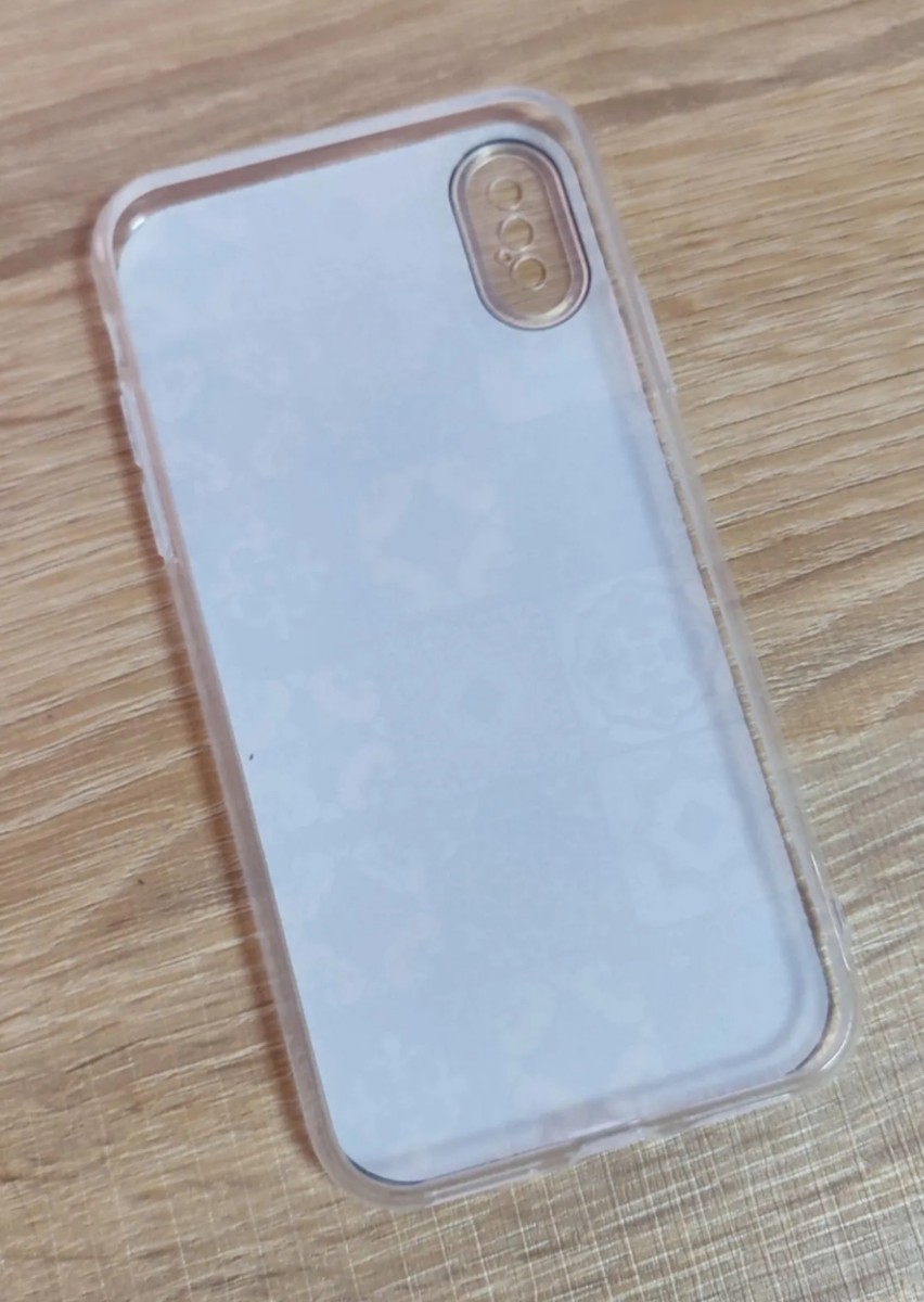 iPhoneX/XS　幾何学模様　紺　かわいい　カワ(・∀・)イイ!!　iPhoneケース