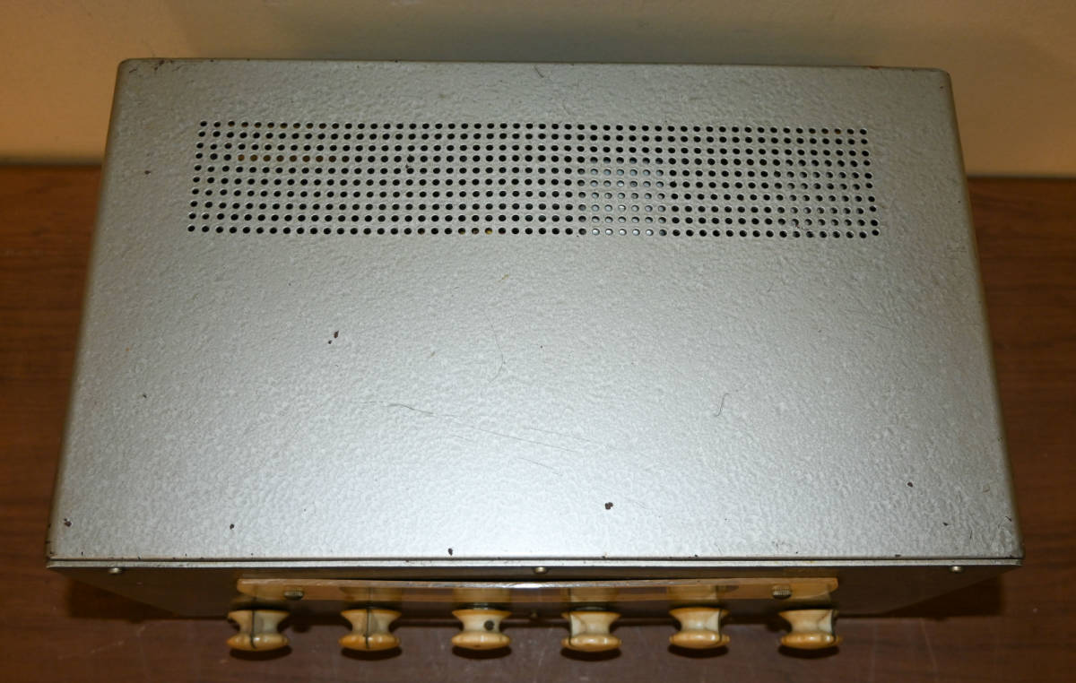 TRIO / トリオ HF-2 HiFi ラジオチューナー付プリアンプ　6BE6,6BA6,12AX7 x2 AM 真空管式 未整備 禁煙冷暗所保管品 2_画像2