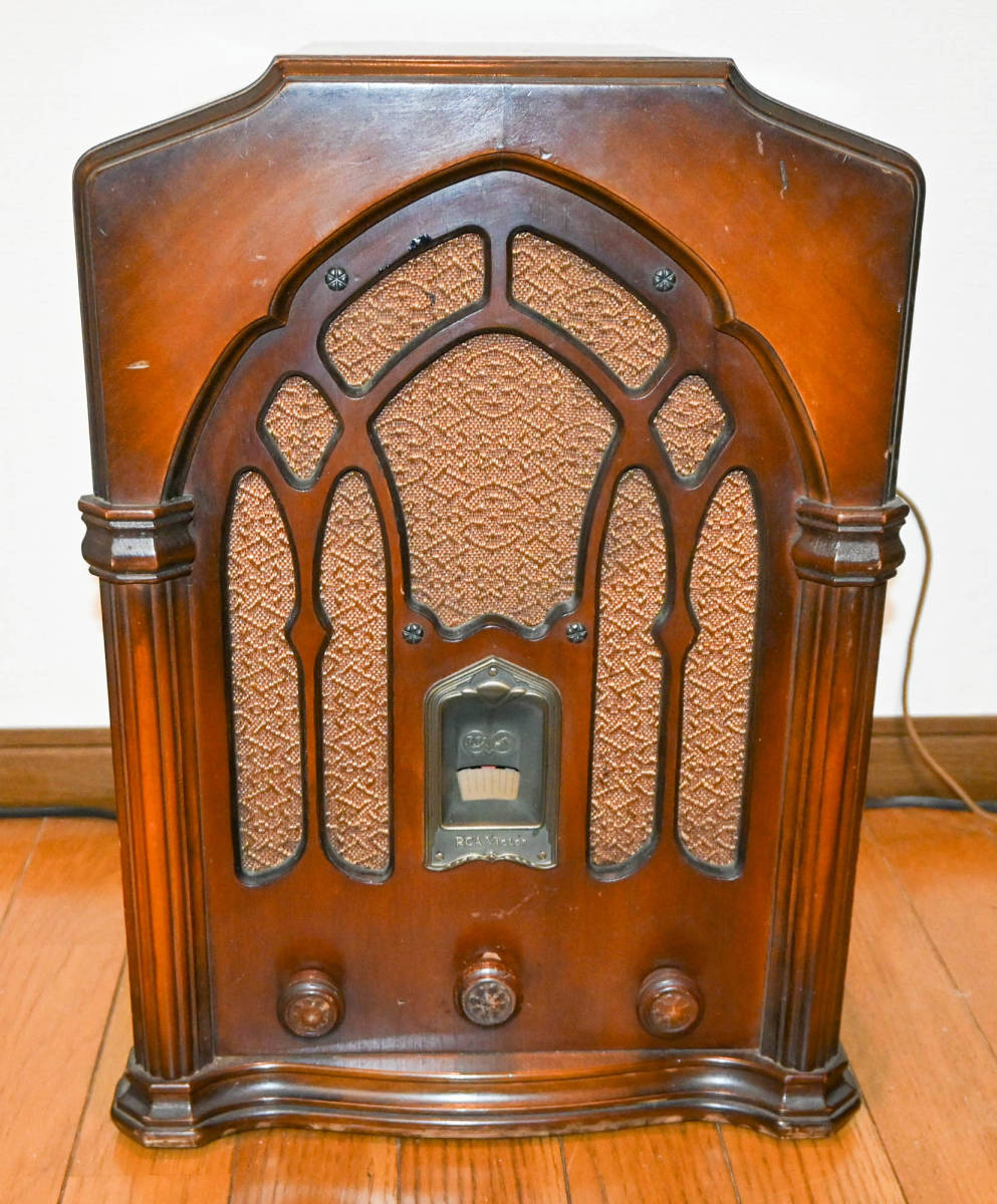 RCA Victor R-71 1932年モデル 真空管式 8球 カテドラル型 一応整備品 受信確認 _画像1