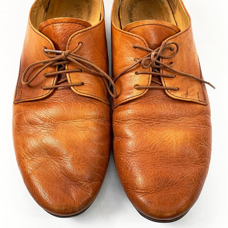 ARCOLLETTA PADRONE アルコレッタ パドローネ 革靴 サイズ43 27.0cm相当 レザー 外羽根 プレーントゥ [U10259]_画像2