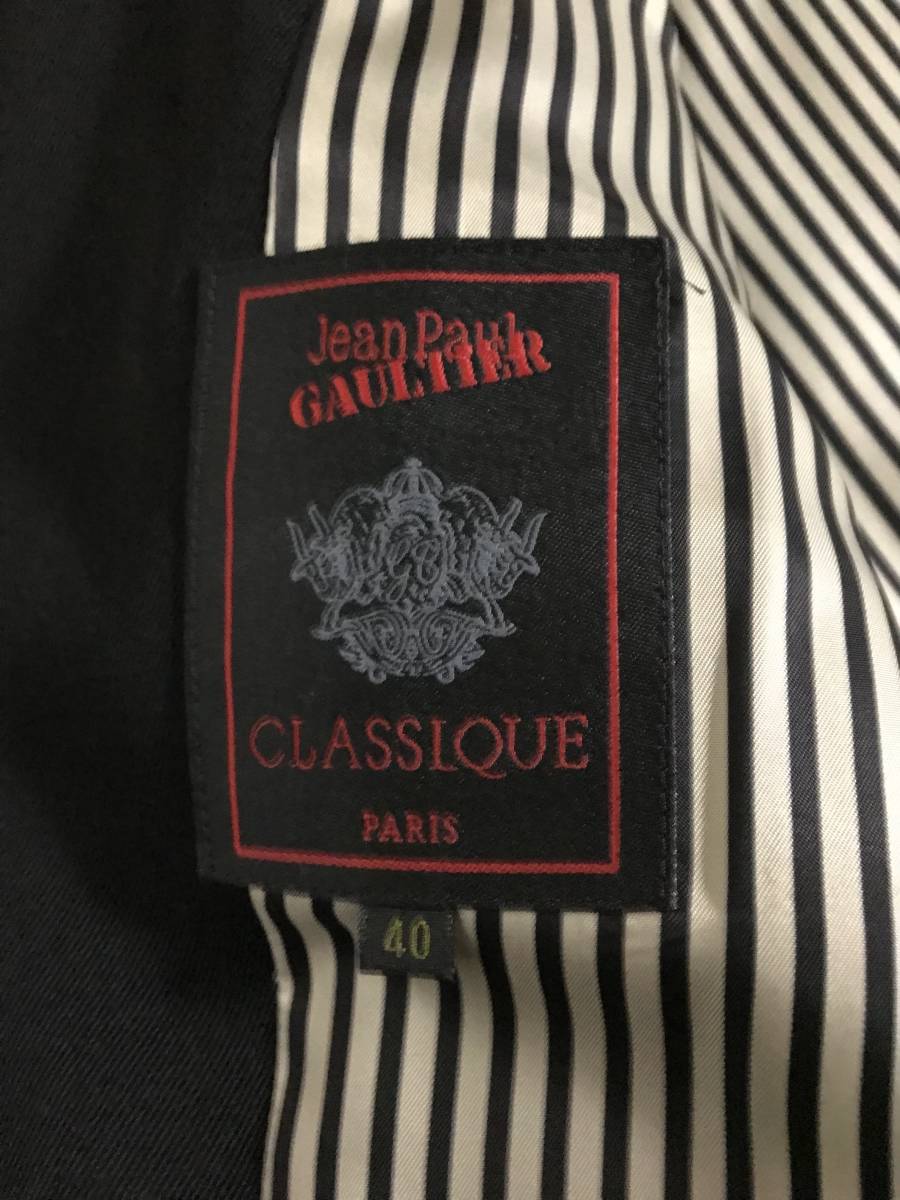 美品 Jean Paul Gaultier ジャンポールゴルティエ ジャケット 黒 ビンテージ 古着 ゴルチエ_タグ