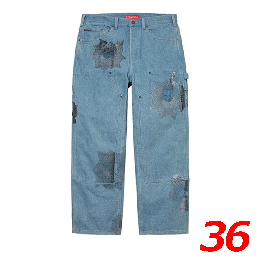 new goods *Supreme Nate Lowman Double Knee Painter Pant Denim 36