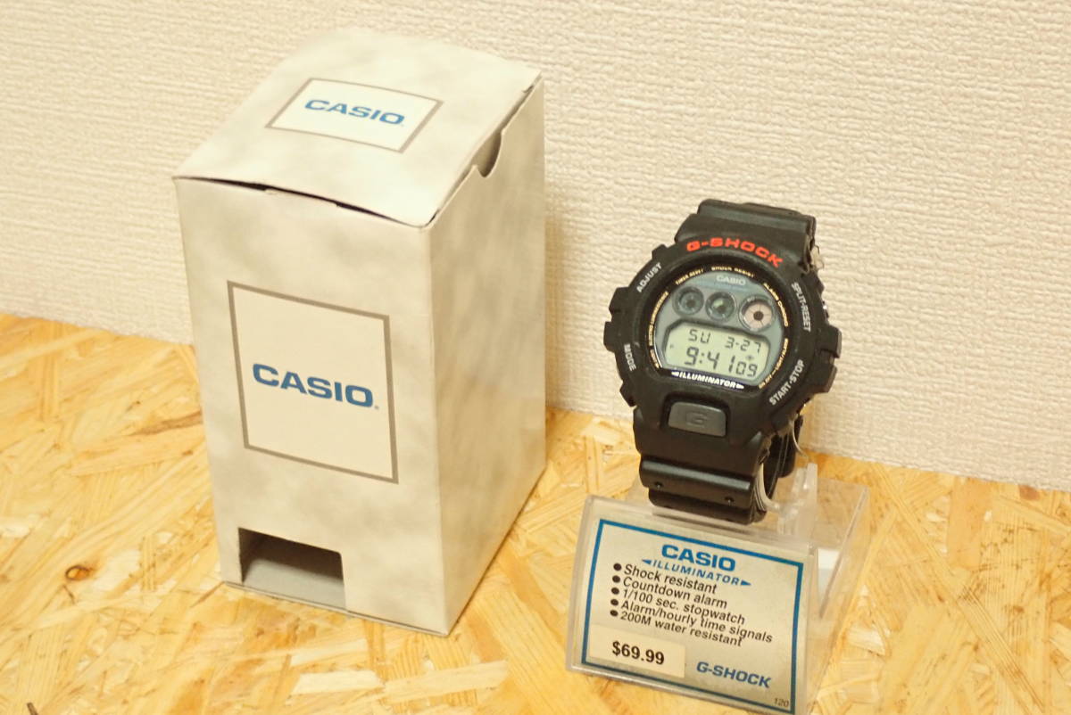 G-SHOCK ⑫ DW-6900 1V 1289 海外モデル 箱付き カシオ Gショック クォーツ メンズ デジタル 腕時計 CASIO 中古品 ジャンク品_画像1
