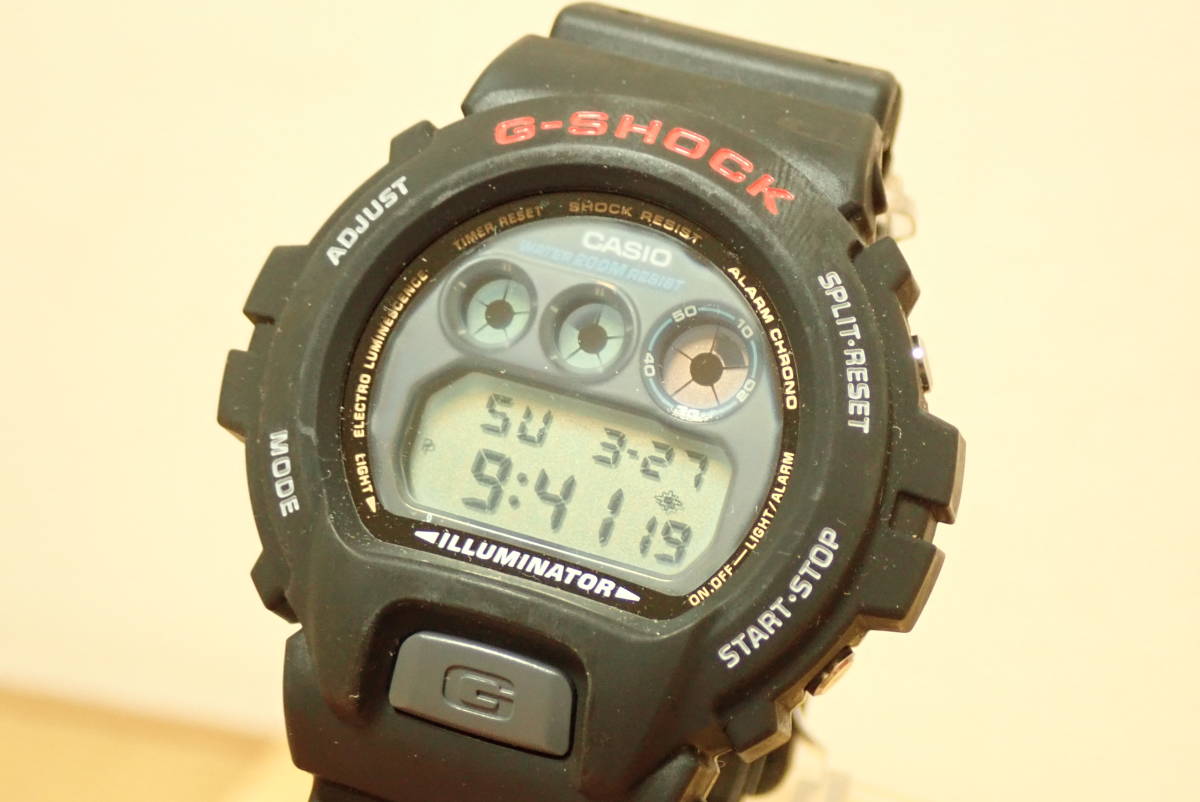 G-SHOCK ⑫ DW-6900 1V 1289 海外モデル 箱付き カシオ Gショック クォーツ メンズ デジタル 腕時計 CASIO 中古品 ジャンク品_画像2