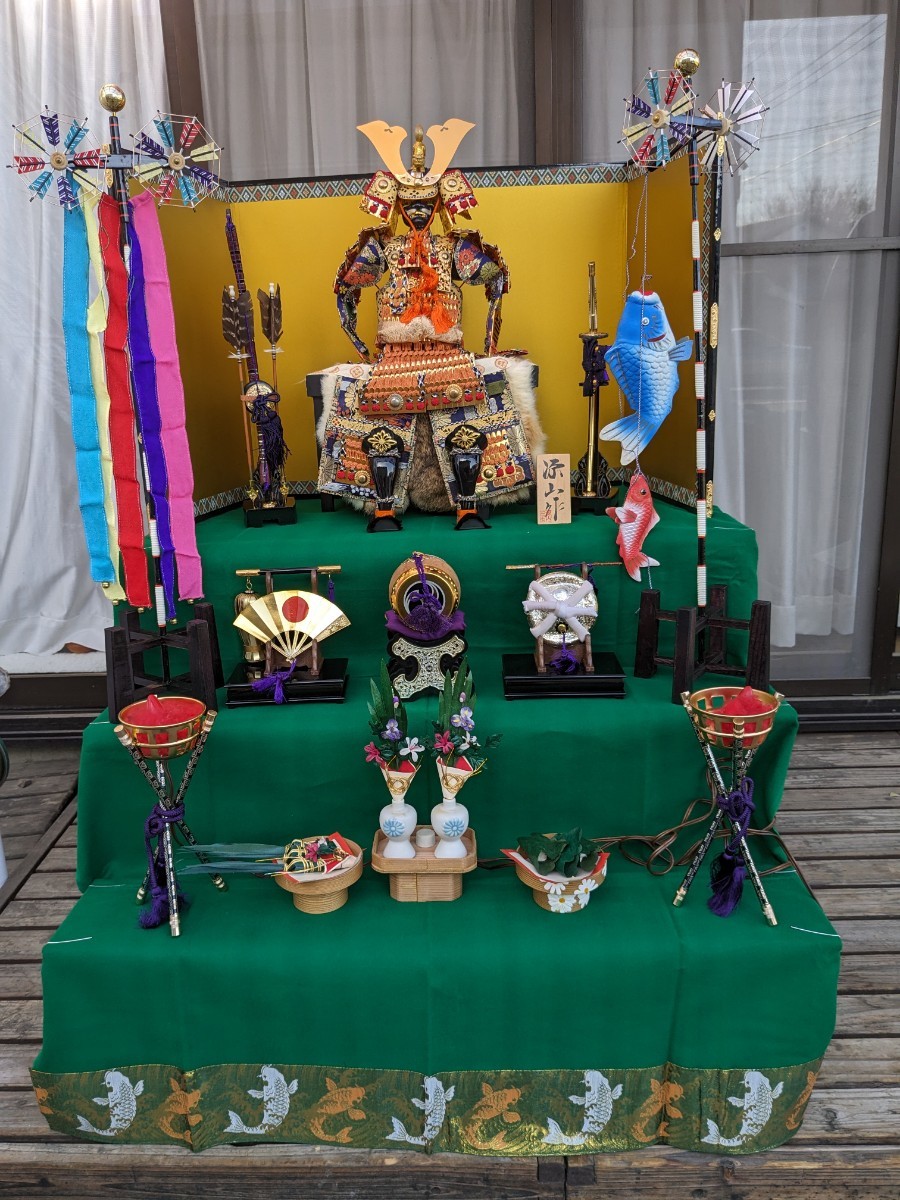 収益全額寄付_五月人形 鎧兜 三段 昭和レトロ 源山作 1円 収益全額寄付_五月人形 鎧兜 三段 昭和レトロ 源山作 1円