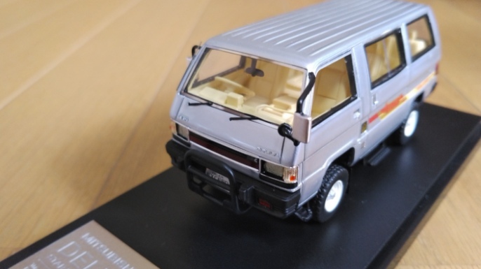 即決　ハイストーリー　三菱　デリカ　スターワゴン　4WD　GLX　EXCEED　エクシード　1985　アイガーシルバー　1/43　絶版　レア