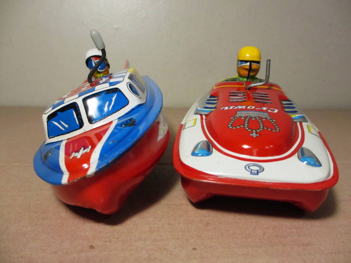 ブリキ　おもちゃ　BOAT　Jet　Racer ＊ CROWN77 　計２点　箱付　レトロ　ボート_画像3