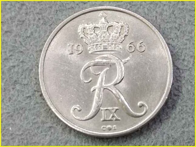  【デンマーク 10オーレ 硬貨/1966年】 10 ORE 旧硬貨/コイン/古銭/DANMARK_画像4