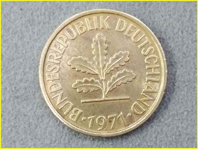 【ドイツ 5ペニヒ 硬貨/1971年】 5 PFENNIG 旧硬貨 /西ドイツ/コイン/古銭_画像3