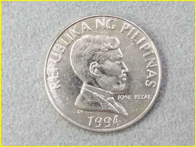 【フィリピン 1ペソ 硬貨/1994年】 1 PISO/ホセ・リサール/旧硬貨/コイン_画像3