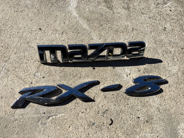  Mazda *RX-8 SE3P* original rear trunk emblem *RX8 previous term? latter term? part removing car 