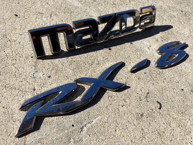  Mazda *RX-8 SE3P* original rear trunk emblem *RX8 previous term? latter term? part removing car 