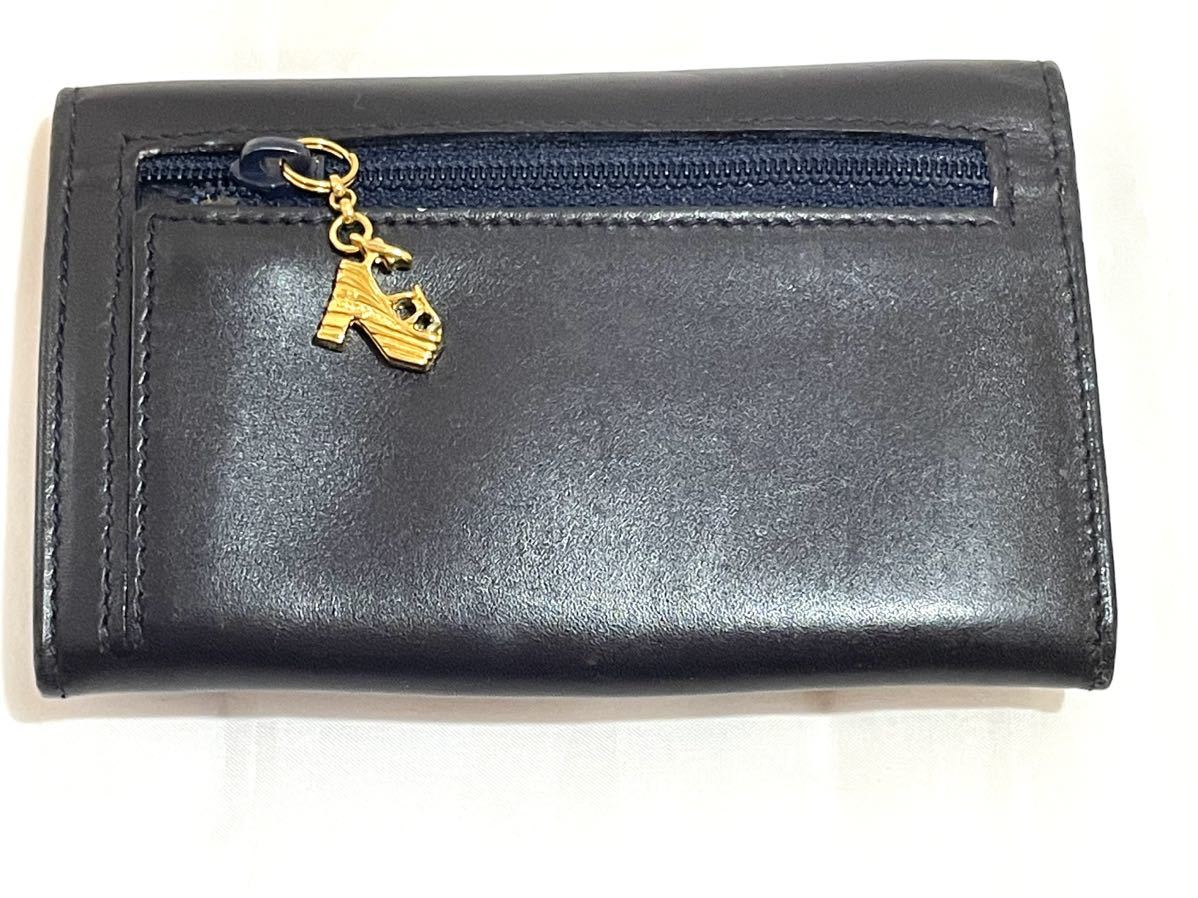 rrkk2313 Salvatore Ferragamo（サルヴァトーレフェラガモ） ブラックレザー カードケース 223063コインケース BLACK×GOLD_画像2