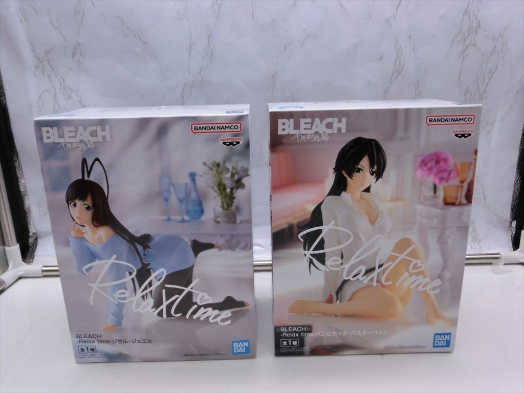 T【3け-84】【60サイズ】▲一部未開封/BLEACH ブリーチ Relaxtime フィギュア/バンビエッタ ジゼル 2個セット_画像1