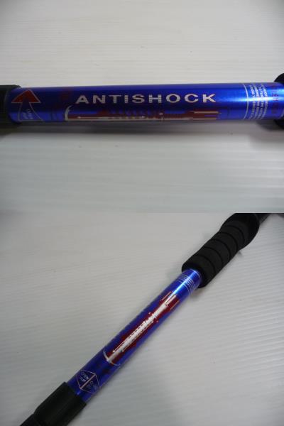 #ANTISHOCK анти-шок треккинг paul (pole) размер регулировка 95cm-110cm компас 2 шт. комплект эластичный голубой #