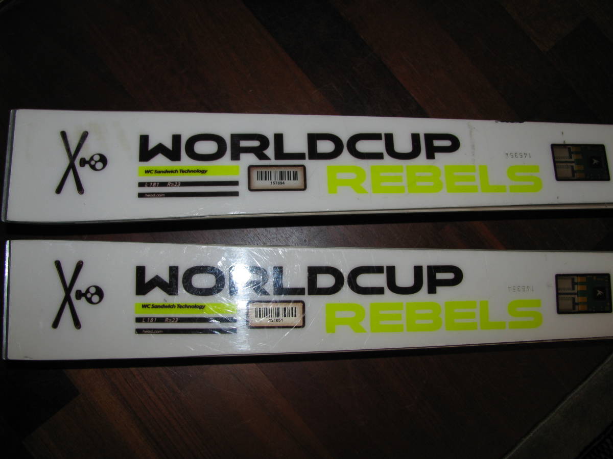 HEAD GSスキー板 ワールドカップ/WC REBELS i.GS RD 181cm Ｒ≧23　中古_画像3